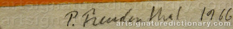 Signature by Peter FREUDENTHAL