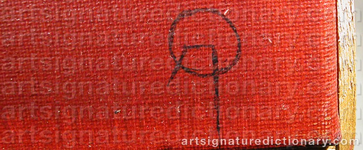 Authentic signature by Arne OLSSON on artwork