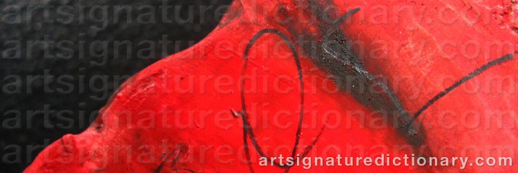 Authentic signature by Donald SULTAN on  artwork