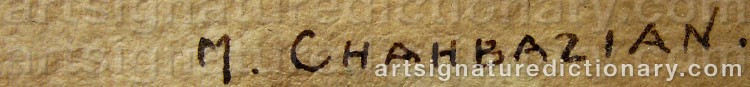 Authentic signature by Héran CHABAN on  artwork