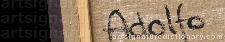 Authentic signature by Adolf Hermann Heinrich ‘Adolfo’ HOLTSCHLAG on  artwork