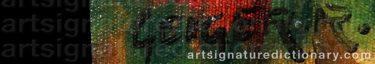 Authentic signature by Richard GEIGER on  artwork