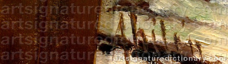 Authentic signature by Ada THILÉN on  artwork