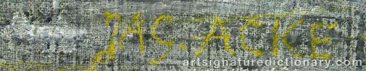 Signature by Johan Axel Gustaf ‘Jag Acke’ ACKE