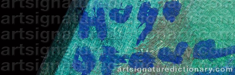 Authentic signature by Hugo OTAVA on  artwork