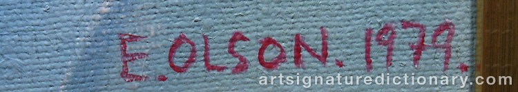 Forged signature of Erik OLSON