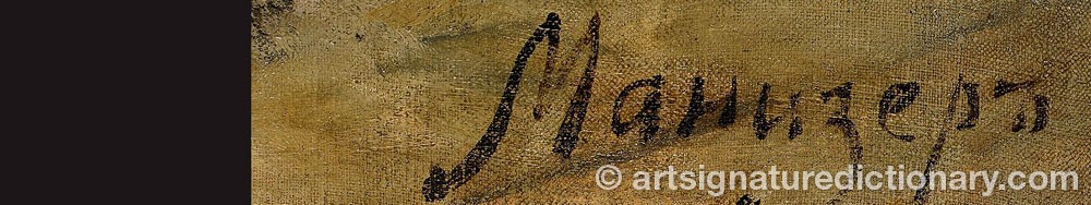Authentic signature by Genrikh Matveievich MANIZER on  artwork
