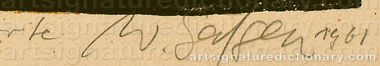 Authentic signature by Wolfgang GÄFGEN on artwork