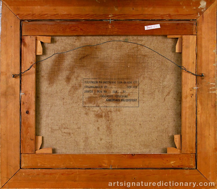 Close-up details showing Carl KYLBERG signature forgery characteristics