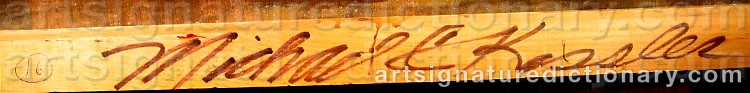 Authentic signature by Michael KESSLER on artwork