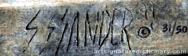 Authentic signature by Sherry Salari SANDER on Sculpture artwork