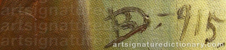 Authentic signature by Basile DJOISDJAZE on  artwork