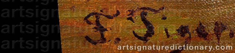Authentic signature by Frans TIGER on artwork