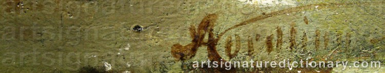 Authentic signature by Adolf NORDLING on artwork