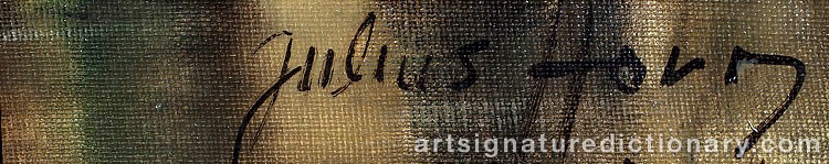 Authentic signature by Josef Kamenitzky STEINER on  artwork