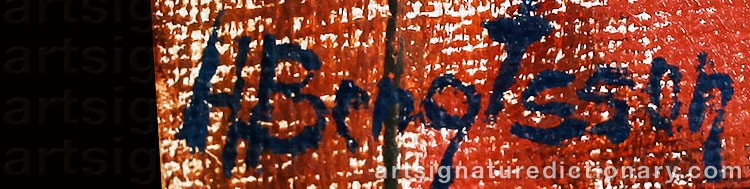 Authentic signature by Hertha BENGTSSON on artwork