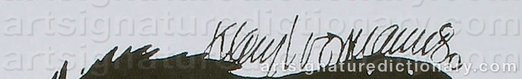 Authentic signature by Klaus VOORMANN on  artwork