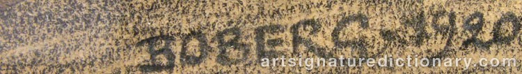 Signature by Ferdinand BOBERG