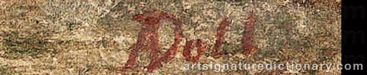 Authentic signature by Anton DOLL on artwork