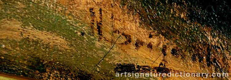 Authentic signature by Nicholas BRIGANTI on artwork