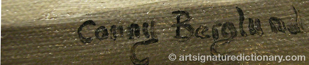 Authentic signature by Conny BERGLUND on  artwork