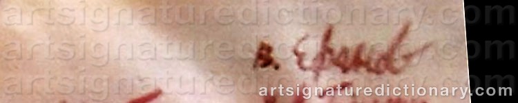 Authentic signature by Vasily EFANOV on  artwork