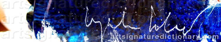 Authentic signature by Ingalena KLENELL on  artwork