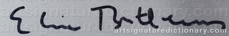 Authentic signature by Elina BROTHERUS on Drawing/Graphic/Print artwork