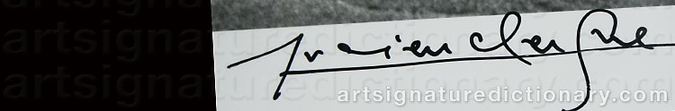 Authentic signature by Lucien CLERGUE on  artwork