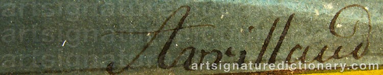 Authentic signature by Auguste AVRILLAUD on  artwork