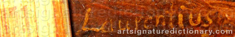 Authentic signature by LAURENTIUS on  artwork