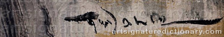 Authentic signature by Friedrich WAHLE on artwork
