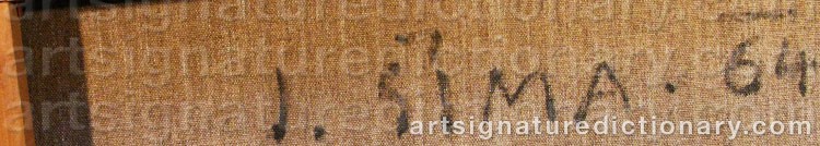 Authentic signature by Joseph SIMA on  artwork