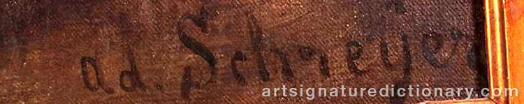 Signature by Adolf SCHREYER