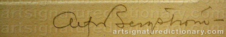 Signature by Alfred BERGSTRÖM