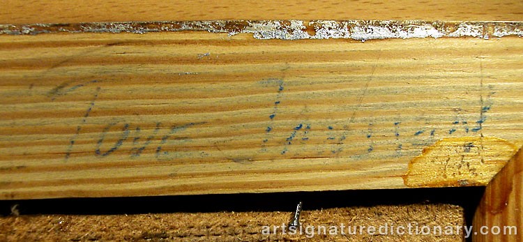 Close-up details showing Tove JANSSON signature forgery characteristics