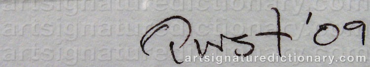 Authentic signature by Patrik QVIST on Drawing/Graphic/Print artwork