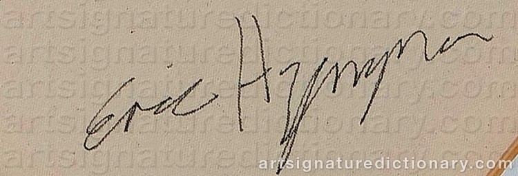 Authentic signature by Eric HYNYNEN on Painting/Watercolour artwork