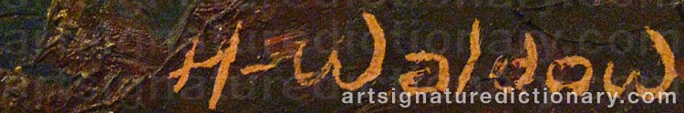 Signature by Harry WALDOW