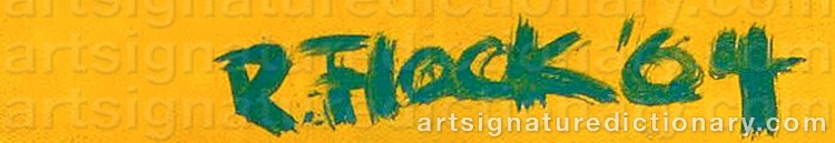 Authentic signature by Robert FLOCK on Painting/Watercolour artwork