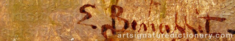 Authentic signature by Louis Émile BENASSIT on  artwork