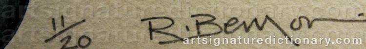Signature by Robert BENSON