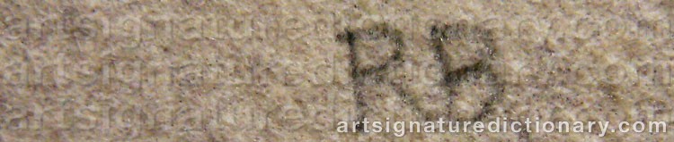 Authentic signature by Robert Alan BECHTLE on Drawing/Graphic/Print artwork