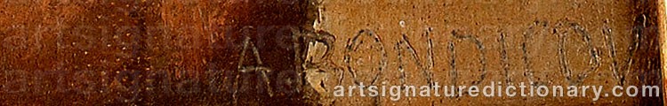 Authentic signature by Alexandre BONDIKOV on  artwork