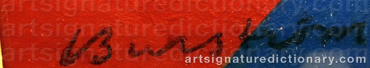 Authentic signature by Curt BURSTRÖM on Painting/Watercolour artwork