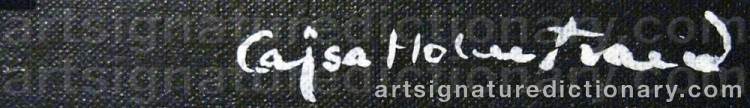 Authentic signature by Cajsa HOLMSTRAND on Painting/Watercolour artwork