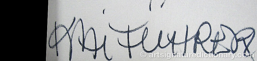 Authentic signature by Kai FÜHRER on  artwork