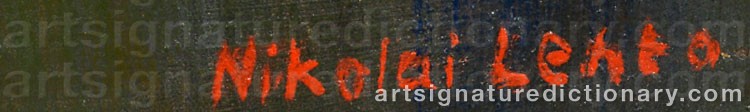 Signature by Nikolai LEHTO