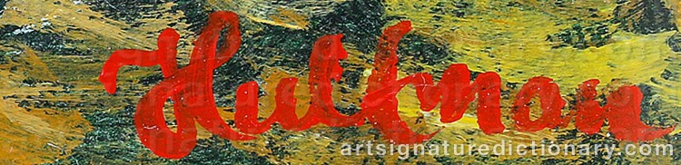 Authentic signature by Anders HULTMAN on Painting/Watercolour artwork