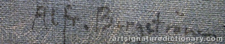 Signature by Alfred BERGSTRÖM